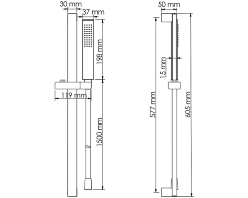 Душевой гарнитур WasserKRAFT A143 Хром