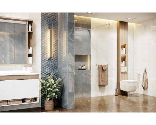 Душевая перегородка Ambassador Walk-in 120х200 профиль Хром стекло прозрачное