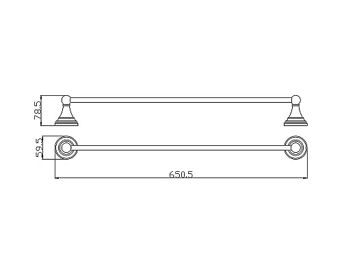 Полотенцедержатель Rav Slezak Morava MKA0701/65CMAT Черный матовый