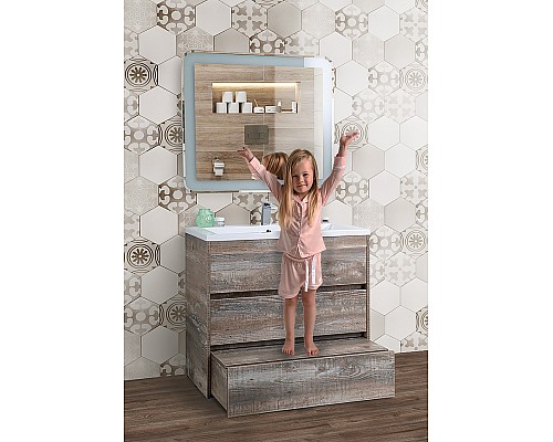 Тумба под раковину Art&Max Family-580-3C-PIA-PE Бетон Экзотик