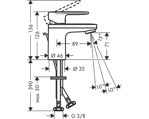 Смеситель для раковины Hansgrohe Vernis Blend 71570000 Хром