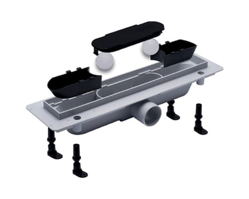 Душевой лоток PlastBrno Design 2 40 с решеткой Хром