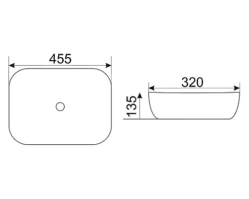Раковина-чаша CeramaLux 46 D1333H022 Черная Золотая