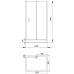 Душевой уголок Aquanet Alfa NAA1131 120x80, прозрачное стекло