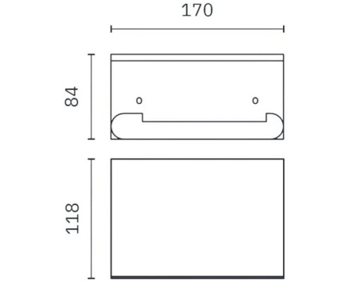 Держатель туалетной бумаги Nofer Capri 16228.N с полкой Черный матовый