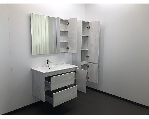 Тумба с раковиной Comforty Бремен 90 00004142375 подвесная Дуб белый