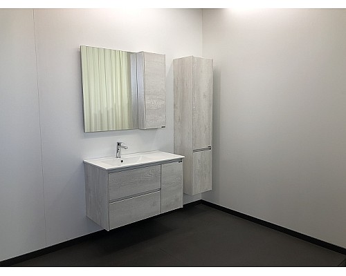 Тумба с раковиной Comforty Бремен 90 00004142375 подвесная Дуб белый