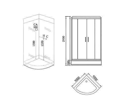 Душевая кабина Grossman GR-241 100x100
