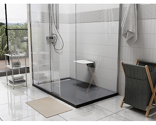 Душевой поддон из искусственного камня WasserKRAFT Wiese 140x90 84T36 Серый матовый