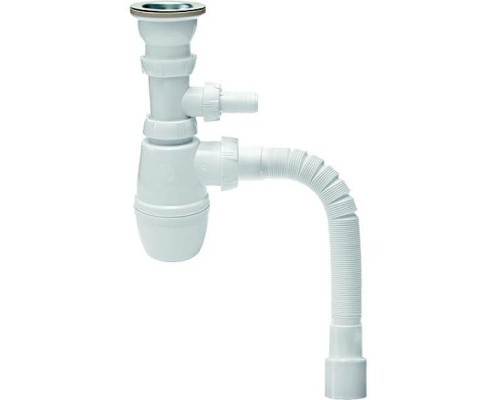 Сифон для кухонной мойки Wirquin Минор 30718030 с отводом для стиральной машины