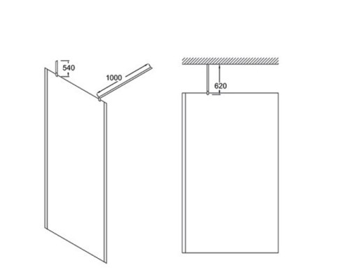 Фиксированное ограждение Jacob Delafon 140 см E22W140-GA