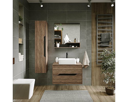 Зеркало Grossman Лайф 80 208008 Винтажное дерево темное Графит