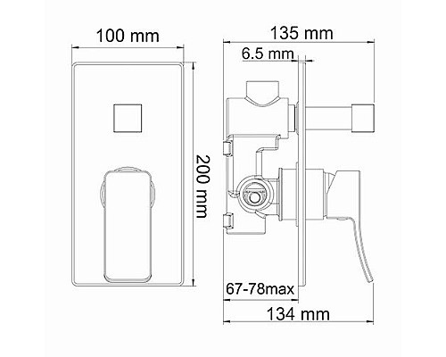 Смеситель WasserKRAFT 10641 для ванны и душа