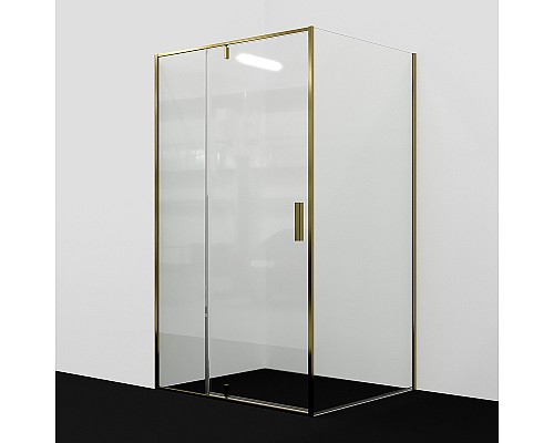 Душевой уголок WasserKRAFT Aisch 120x100 55P10 профиль Матовое золото стекло прозрачное