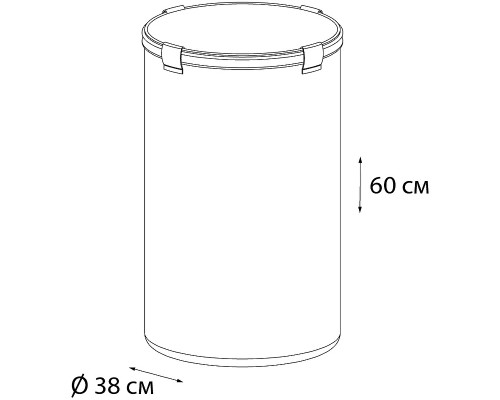 Корзина для белья Fixsen Серая