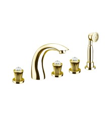 Смеситель на борт ванны Fiore Venere Sky Swarovski® золото