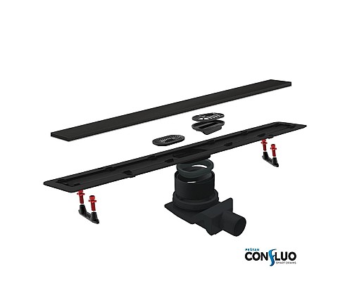 Душевой лоток Pestan Confluo Frameless Line 450 Black Glass 13701202