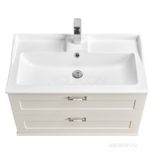 Тумба под раковину Леон 80 дуб белый Aquaton