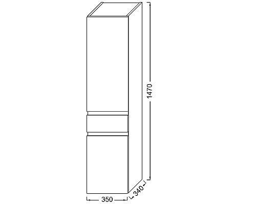 Шкаф пенал Jacob Delafon Madeleine 35 L EB2069G-J54 подвесной Серый матовый Шкаф пенал Jacob Delafon Madeleine 35 L EB2069G-J54 подвесной Серый матовый