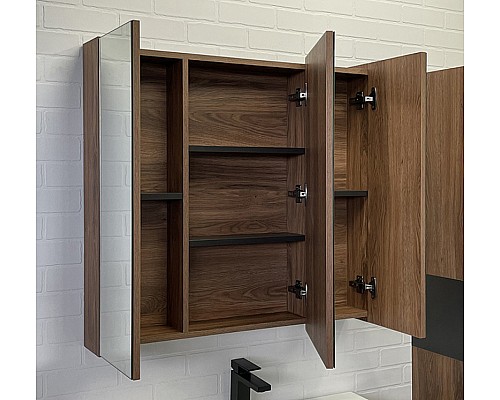 Зеркальный шкаф Comforty Соло 90 00-00010980 Дуб темно-коричневый