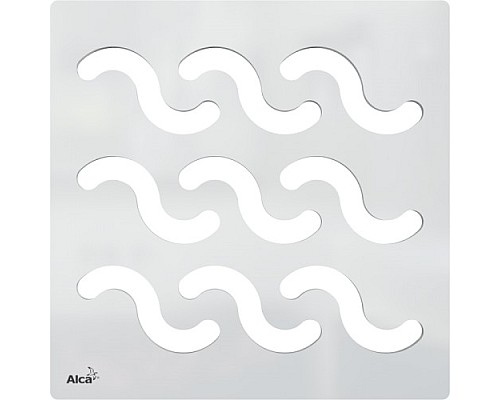 Решетка AlcaPlast MPV002 хром матовый