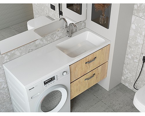 Раковина над стиральной машиной Madera Kamilla 130, правая