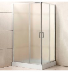 Душевой уголок BelBagno Uno 100х90 профиль Хром стекло рифленое