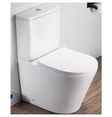 Унитаз компакт CeramaLux 2179XMW Белый матовый с бачком и сиденьем Микролифт