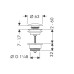 Донный клапан Hansgrohe click-clack Шлифованный черный хром