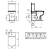 Унитаз компакт Ideal Standard Esedra T282001 без бачка и сиденья