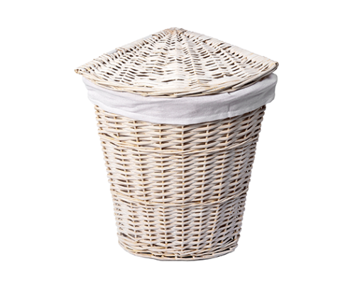 Плетеная корзина для белья WasserKRAFT WB-560-L с крышкой