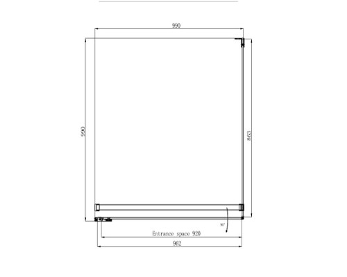 Душевой уголок Ambassador Abner 100х100 10011102L профиль Хром стекло прозрачное
