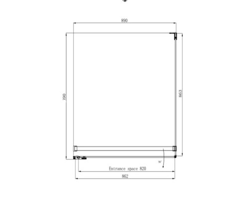 Душевой уголок Ambassador Abner 100х100 10011102L профиль Хром стекло прозрачное