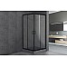 Душевой уголок Royal Bath HPD 100х100 RB100HPD-T-BL профиль Черный стекло прозрачное