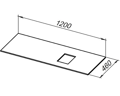 Столешница под раковину Allen Brau Infinity 120 R 1.21014.B Бежевая