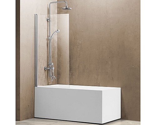 Шторка на ванну Vincea VSB-11800CL 80x140 профиль Хром стекло прозрачное