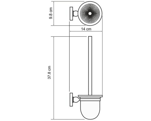 Ершик для унитаза WasserKRAFT Nau K-7727 Хром
