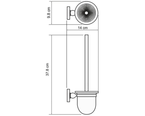 Ершик для унитаза WasserKRAFT Nau K-7727 Хром