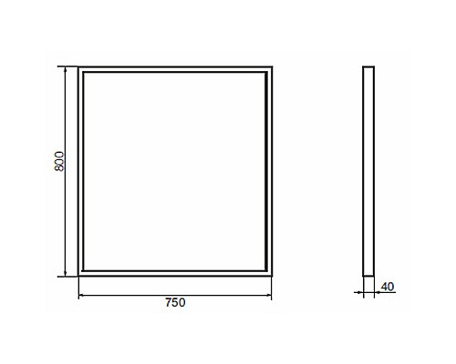 Зеркало Comforty Бредфорд 75 00004149062 Черное