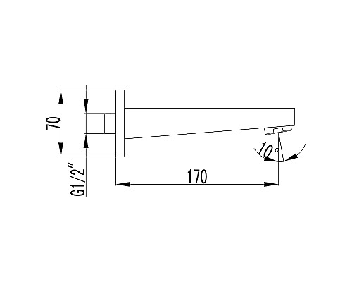 Излив для смесителя Lemark LM4381C Хром