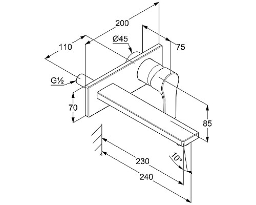 Смеситель для раковины Kludi Zenta SL 482480565 Хром