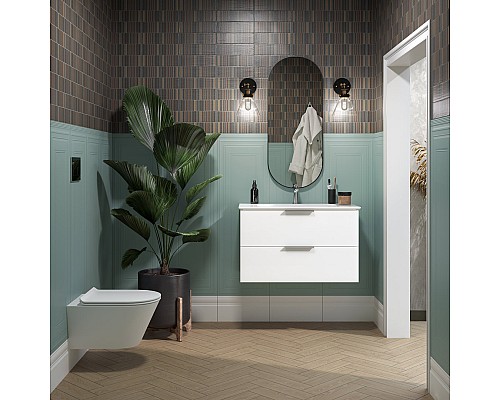 Раковина Kerama Marazzi PIANO подвесная 85, белая глянцевая