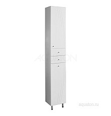 Шкаф - колонна Минима М с бельевой корзиной правая белый Aquaton 1A132303MN01R