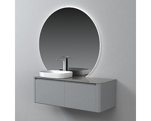 Комплект мебели для ванной Black&White Universe U915.1200 L 120 L 9151200L подвесной Glossy light grey