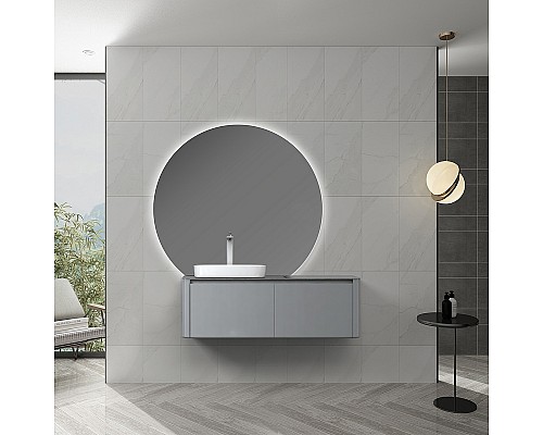 Комплект мебели для ванной Black&White Universe U915.1200 L 120 L 9151200L подвесной Glossy light grey