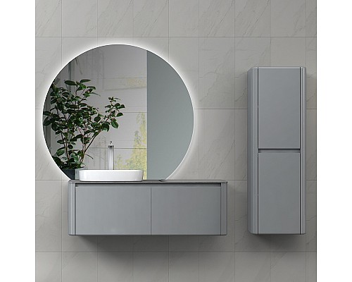 Комплект мебели для ванной Black&White Universe U915.1200 L 120 L 9151200L подвесной Glossy light grey