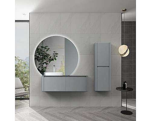 Комплект мебели для ванной Black&White Universe U915.1200 L 120 L 9151200L подвесной Glossy light grey