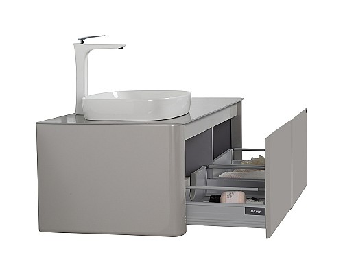 Комплект мебели для ванной Black&White Universe U915.1200 L 120 L 9151200L подвесной Glossy light grey