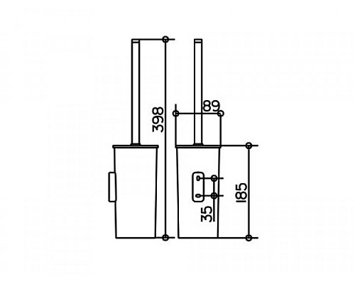 Щетка для унитаза Keuco Collection Moll 12764 010100 Хром