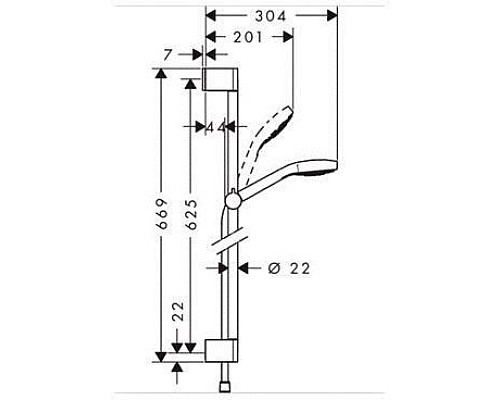 Душевой гарнитур Hansgrohe Croma 110 Select E Multi 26580400